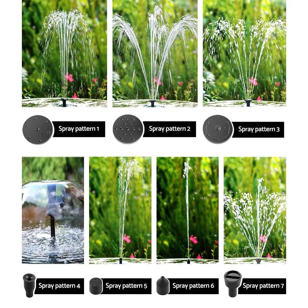 Solar Pond Pump with Battery Powered Submersible Kit LED Light & Remote 8.8 FT Deals499