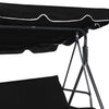 Swing Chair Hammock Outdoor Furniture Garden Canopy Cushion 3 Seater Seat Black Deals499