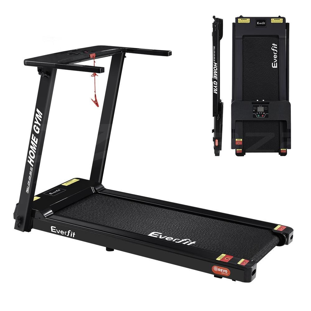 Everfit Electric Treadmill Home Gym Exercise Running Machine Fitness Equipment Compact Fully Foldable 420mm Belt Black Deals499