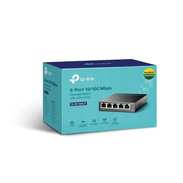 TP-LINK TL-SF1005LP 5-Port 10/100Mbps Desktop Switch with 4-Port PoE TP-LINK