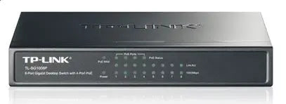 TP-Link TL-SG1008P 8-Port Gigabit Desktop Unmanaged Switch with 4-Port PoE 53W IEEE 802.3af, Fanless TP-LINK