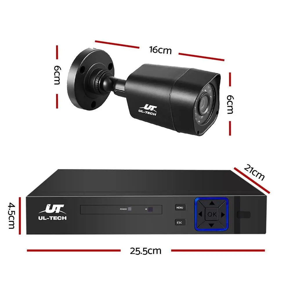 UL-tech Home CCTV Security System Camera 4CH DVR 1080P 1500TVL 1TB Outdoor Home Deals499