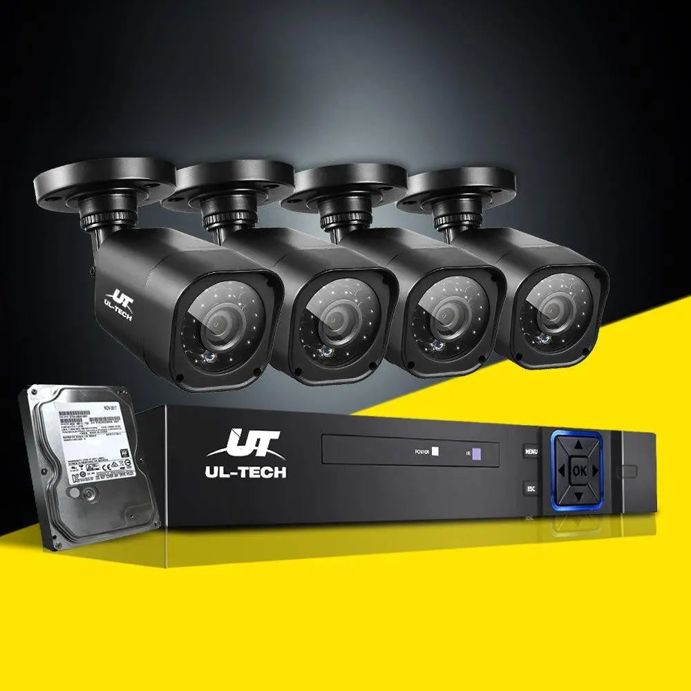 UL-tech Home CCTV Security System Camera 4CH DVR 1080P 1500TVL 1TB Outdoor Home Deals499