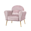 Artiss Armchair Lounge Chair Accent Armchairs Chairs Sofa Pink Velvet Cushion Deals499