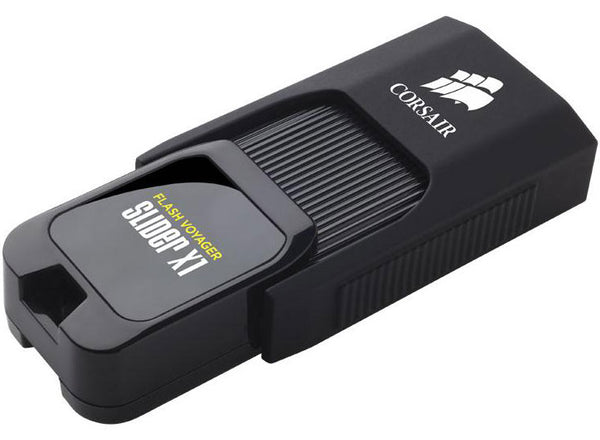 CORSAIR Flash Voyager Slider X1 128GB USB 3.0 Flash Drive - Capless Design Read 130MBs Plug and Play CORSAIR