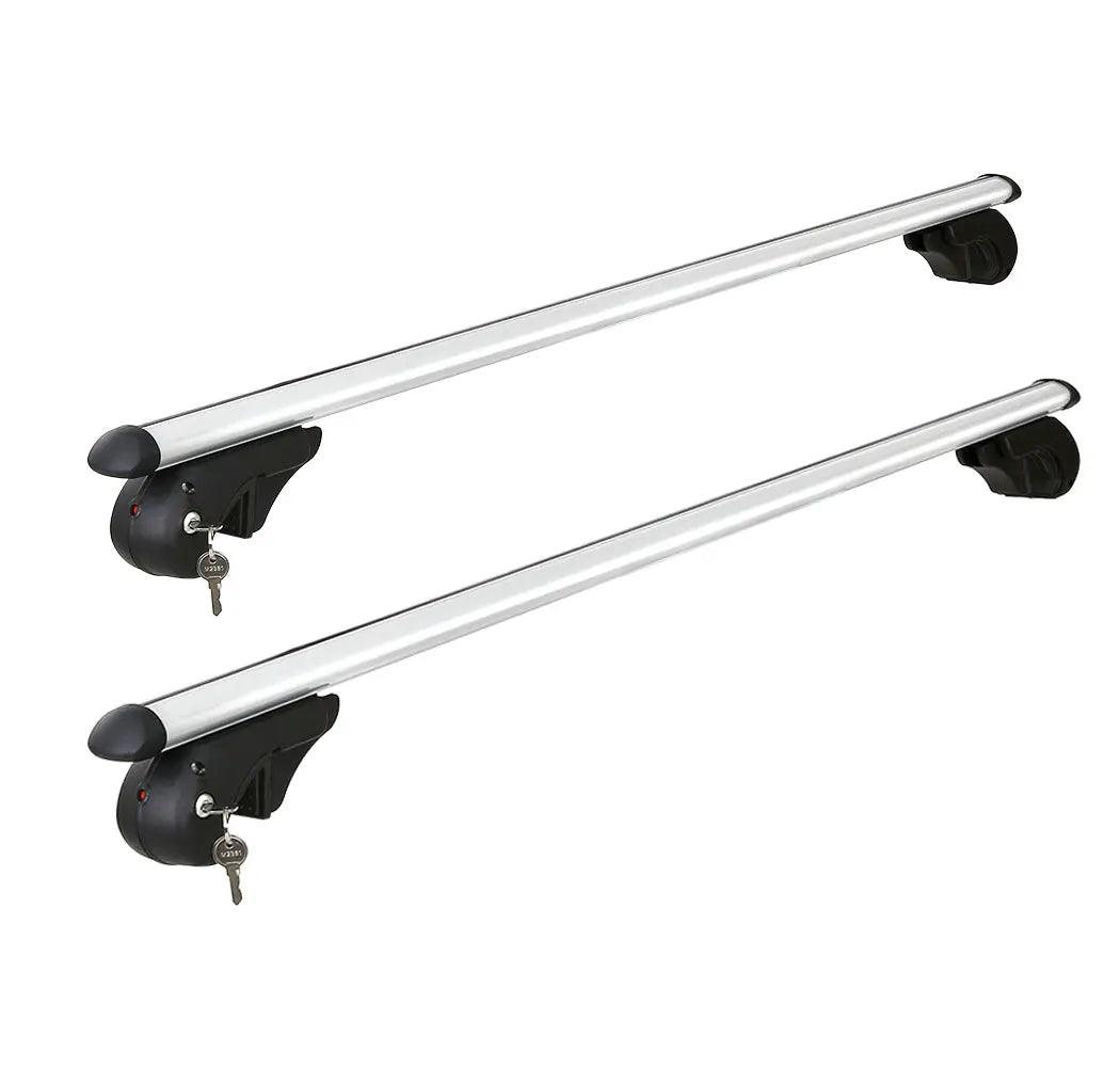 Universal Car Roof Rack 1200mm Cross Bars Aluminium Silver Adjustable Car 90kgs load Carrier Deals499