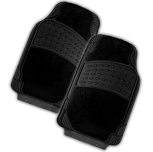 COLOSSUS 2-Piece Car Mat - BLACK [Rubber/Carpet] Deals499