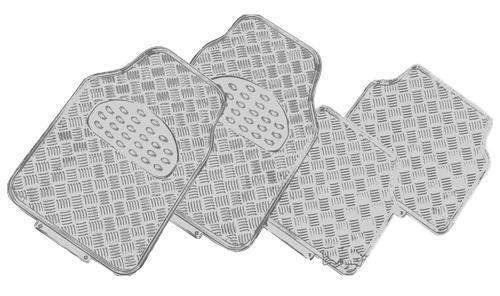 VENOM 4-Piece Car Mat - SILVER [Rubber/Aluminium Look] Deals499