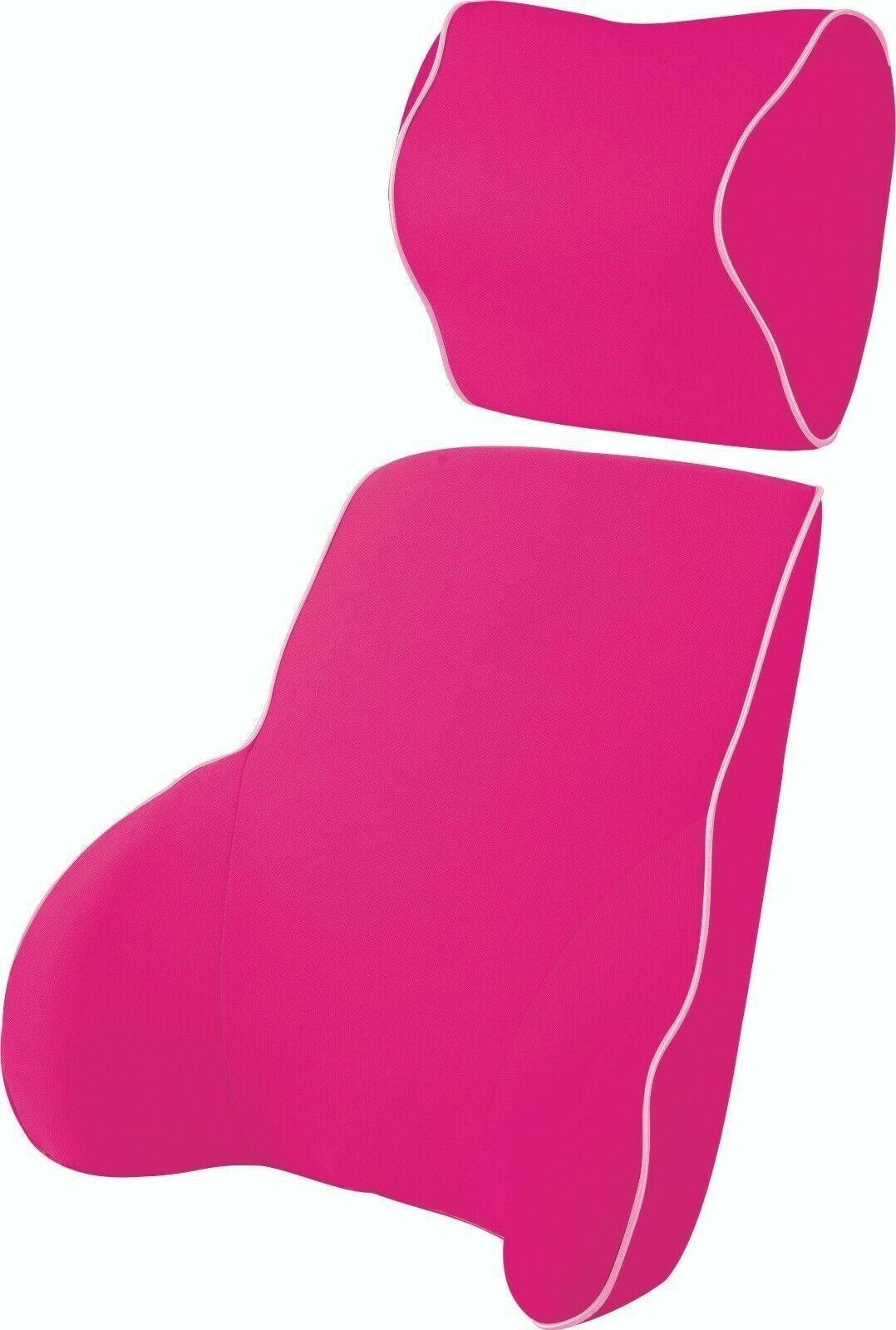 Pink Memory Foam Lumbar Back & Neck Pillow Support Back Cushion Office Car Seat Deals499