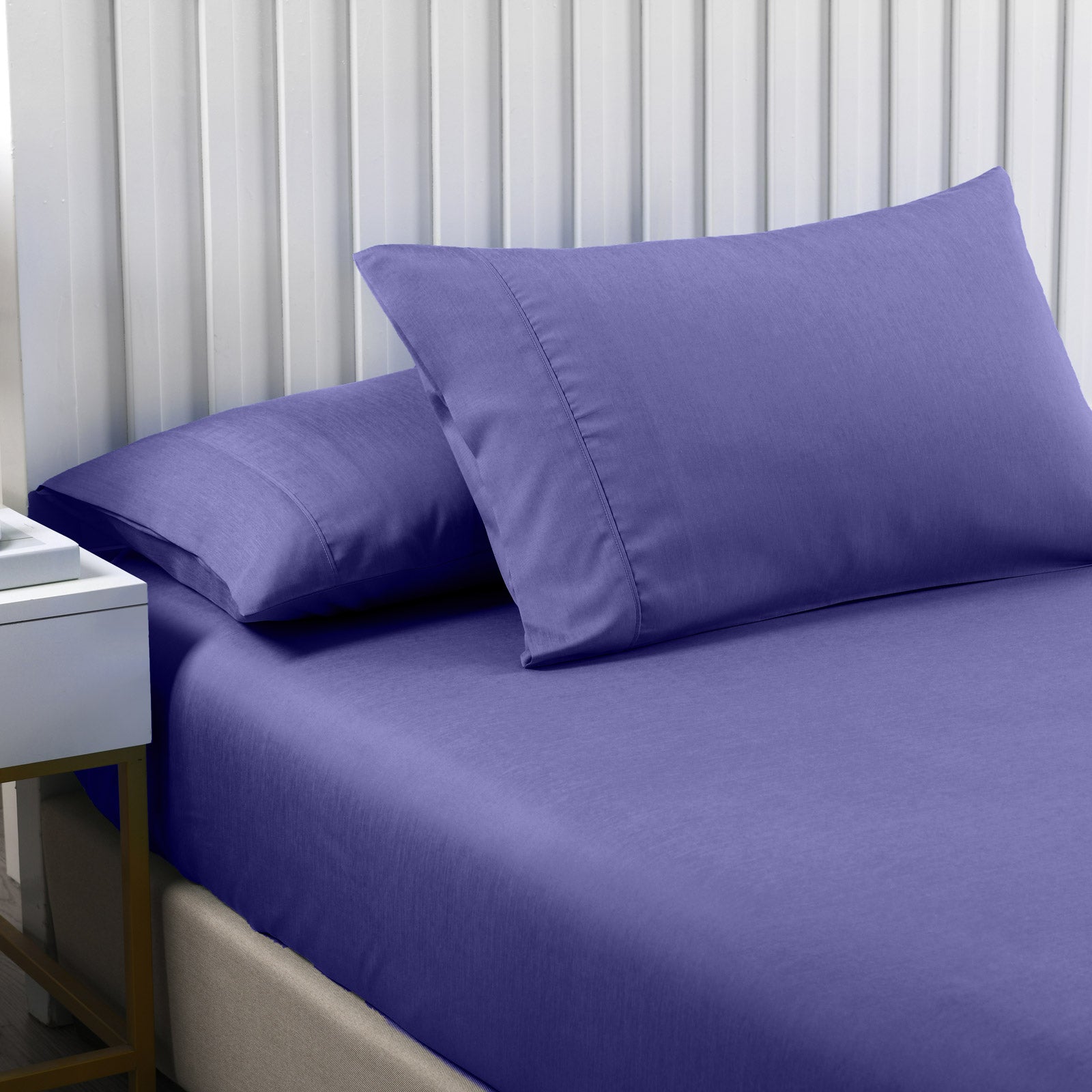 Royal Comfort 2000TC 3 Piece Fitted Sheet and Pillowcase Set Bamboo Cooling - Double - Royal Blue from Deals499 at Deals499