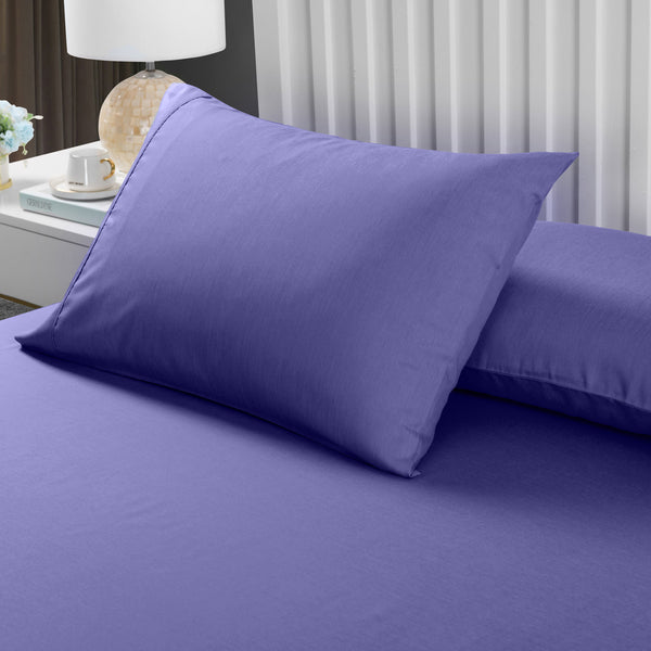 Royal Comfort 2000TC 3 Piece Fitted Sheet and Pillowcase Set Bamboo Cooling - Double - Royal Blue from Deals499 at Deals499