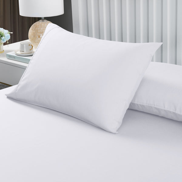 Royal Comfort 2000TC 3 Piece Fitted Sheet and Pillowcase Set Bamboo Cooling - Double - White from Deals499 at Deals499