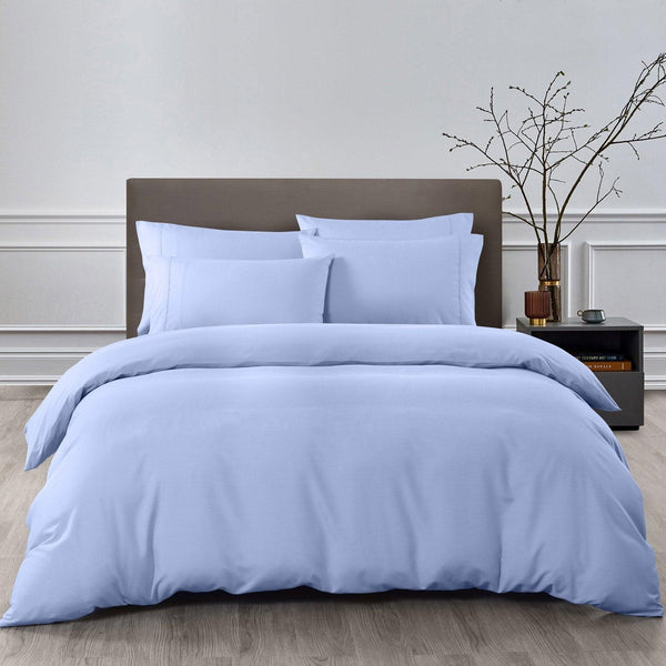 Royal Comfort 2000TC Quilt Cover Set Bamboo Cooling Hypoallergenic Breathable Light Blue Queen Deals499