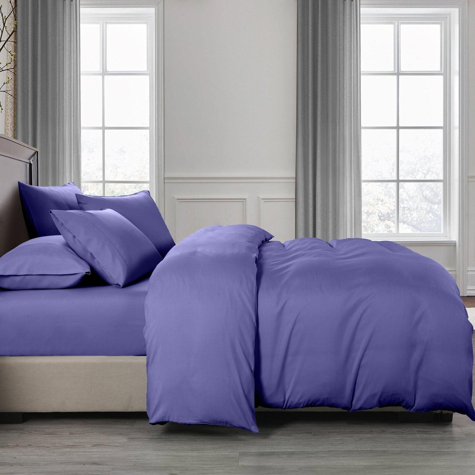 Royal Comfort 2000TC Quilt Cover Set Bamboo Cooling Hypoallergenic Breathable Queen Royal Blue Deals499