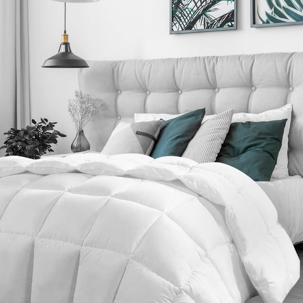 Casa Decor Silk Touch Quilt 360GSM All Seasons Antibacterial Hypoallergenic Double White Deals499