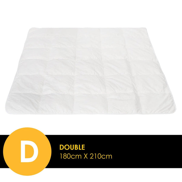 Casa Decor Silk Touch Quilt 360GSM All Seasons Antibacterial Hypoallergenic Double White Deals499