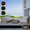 Milano Decor 5 Piece Outdoor Sofa Set Rattan Oatmeal Black Patio Garden Lounge Brown Deals499