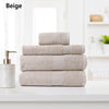 Royal Comfort 4 Piece Cotton Bamboo Towel Set 450GSM Luxurious Absorbent Plush Beige Deals499