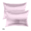 Royal Comfort Mulberry Soft Silk Hypoallergenic Pillowcase Twin Pack 51 x 76cm 51 x 76 cm Lilac Deals499