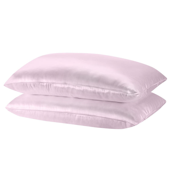 Royal Comfort Mulberry Soft Silk Hypoallergenic Pillowcase Twin Pack 51 x 76cm 51 x 76 cm Lilac Deals499