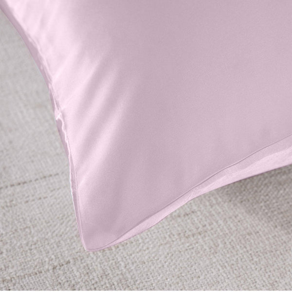 Royal Comfort Mulberry Soft Silk Hypoallergenic Pillowcase Twin Pack 51 x 76cm 51 x 76 cm Lilac Deals499