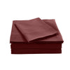 Royal Comfort Bamboo Blended Sheet & Pillowcases Set 1000TC Ultra Soft Bedding Queen Malaga Wine Deals499