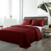 Royal Comfort Bamboo Blended Sheet & Pillowcases Set 1000TC Ultra Soft Bedding King Malaga Wine Deals499