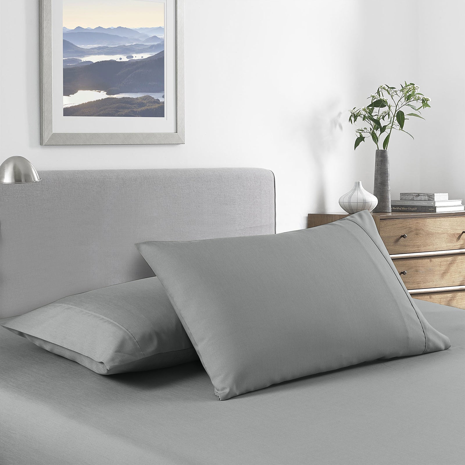 Royal Comfort 2000 Thread Count Bamboo Cooling Sheet Set Ultra Soft Bedding - Single - Mid Grey from Deals499 at Deals499