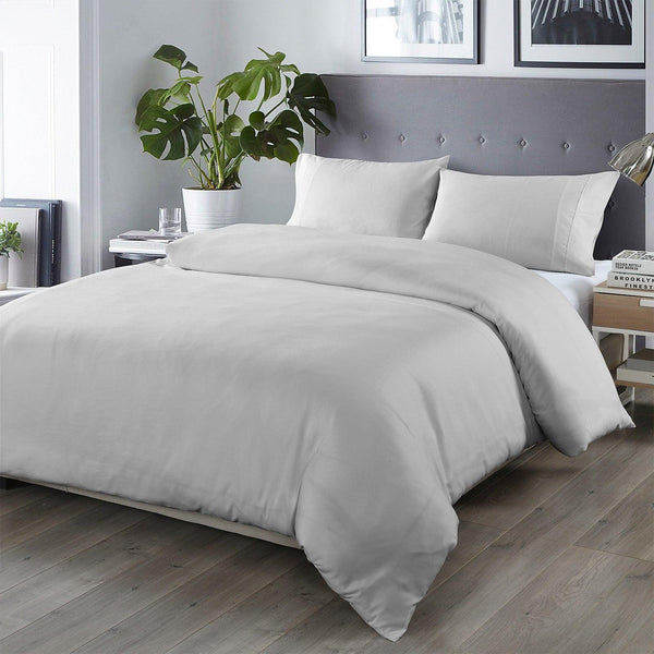 Royal Comfort Bamboo Blended Quilt Cover Set 1000TC Ultra Soft Luxury Bedding King Portland Grey Deals499