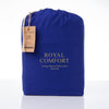 Royal Comfort Vintage Washed 100% Cotton Sheet Set Fitted Flat Sheet Pillowcases Single Royal Blue Deals499