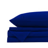 Royal Comfort Vintage Washed 100% Cotton Sheet Set Fitted Flat Sheet Pillowcases Single Royal Blue Deals499