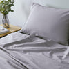 Royal Comfort Vintage Washed 100% Cotton Sheet Set Fitted Flat Sheet Pillowcases Single Grey Deals499