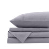 Royal Comfort Vintage Washed 100% Cotton Sheet Set Fitted Flat Sheet Pillowcases Single Grey Deals499