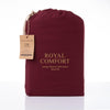 Royal Comfort Vintage Washed 100% Cotton Sheet Set Fitted Flat Sheet Pillowcases Single Mulled Wine Deals499