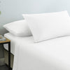 Royal Comfort Vintage Washed 100% Cotton Sheet Set Fitted Flat Sheet Pillowcases Double White Deals499