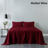 Royal Comfort Vintage Washed 100% Cotton Sheet Set Fitted Flat Sheet Pillowcases Double Mulled Wine Deals499