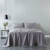 Royal Comfort Vintage Washed 100% Cotton Sheet Set Fitted Flat Sheet Pillowcases Queen Grey Deals499