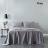 Royal Comfort Vintage Washed 100% Cotton Sheet Set Fitted Flat Sheet Pillowcases Queen Grey Deals499