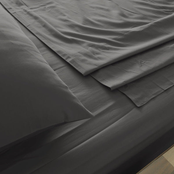 Royal Comfort 1000 Thread Count Bamboo Cotton Sheet and Quilt Cover Complete Set Queen Pewter Deals499