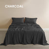 Royal Comfort Flax Linen Blend Sheet Set Bedding Luxury Breathable Ultra Soft Charcoal Queen Deals499