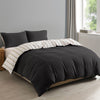 Royal Comfort Hemp Braid Cotton Blend Quilt Cover Set Reverse Stripe Bedding - King - Charcoal from Deals499 at Deals499