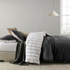 Royal Comfort Hemp Braid Cotton Blend Quilt Cover Set Reverse Stripe Bedding - King - Charcoal from Deals499 at Deals499