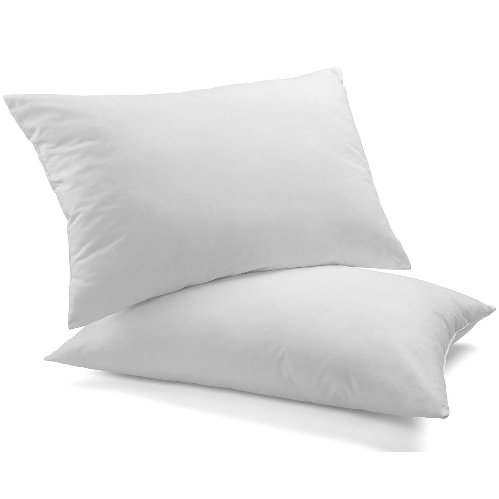 Royal Comfort Goose Down Feather Pillows 1000GSM 100% Cotton Cover - Twin Pack 50 x 75 cm White Deals499