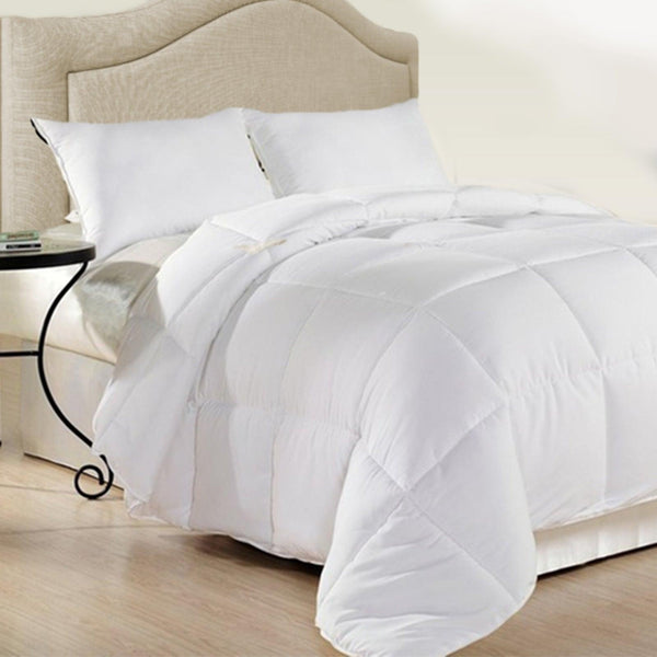 Royal Comfort 500GSM Plush Duck Feather Down Quilt Ultra Warm Soft - All Seasons Single White Deals499