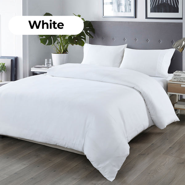 Royal Comfort Bamboo Blended Quilt Cover Set 1000TC Ultra Soft Luxury Bedding - Queen - White from Deals499 at Deals499