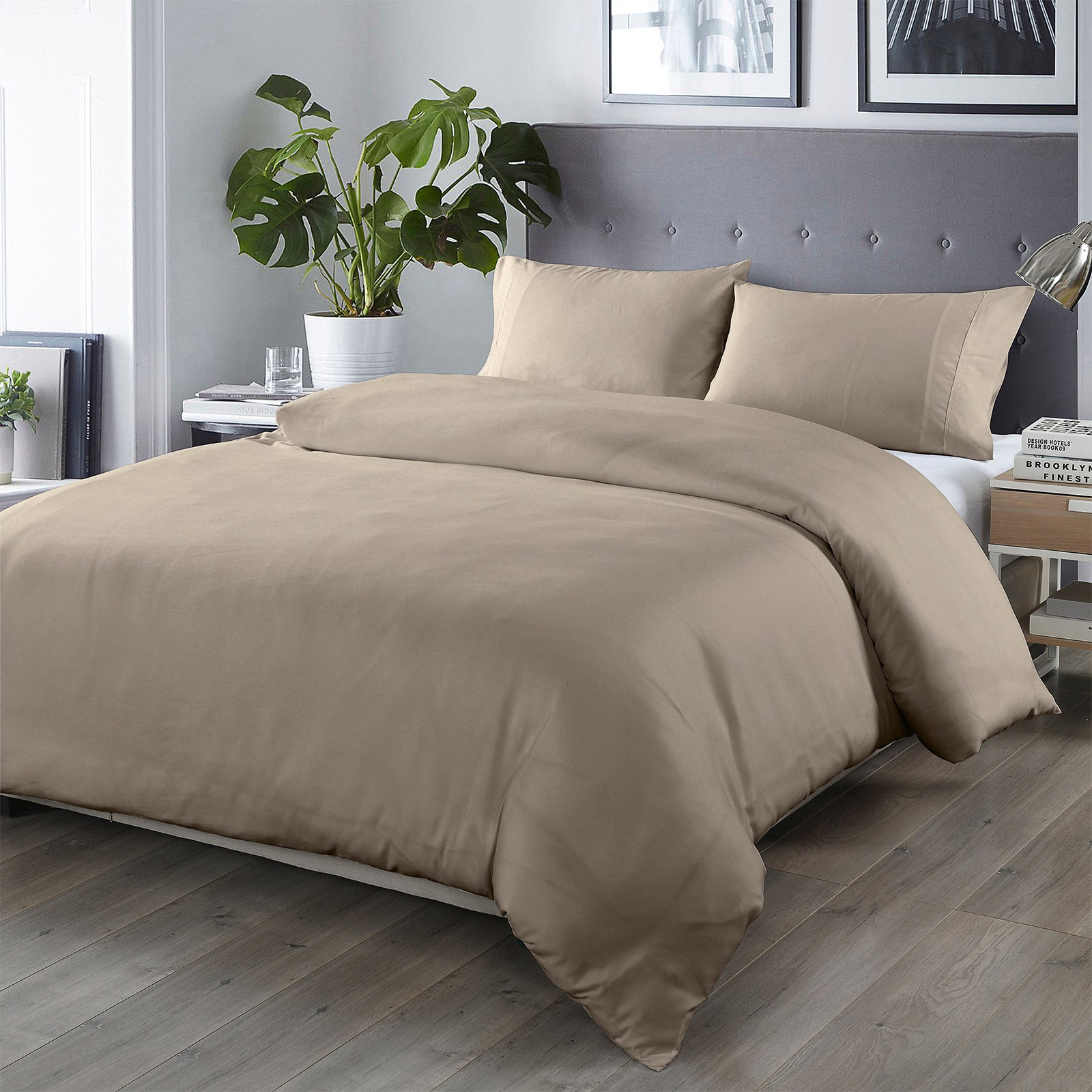 Royal Comfort Bamboo Blended Quilt Cover Set 1000TC Ultra Soft Luxury Bedding - Queen - Grey from Deals499 at Deals499