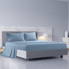 Royal Comfort 1000TC Hotel Grade Bamboo Cotton Sheets Pillowcases Set Ultrasoft Blue Fog Queen Deals499