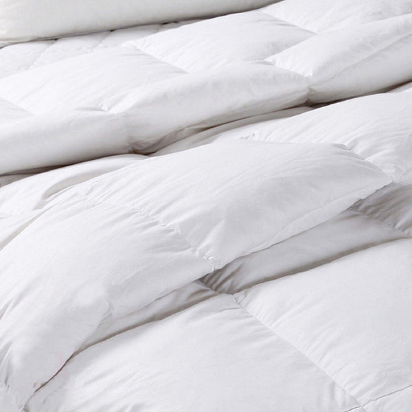 Royal Comfort 50% Goose Feather 50% Down 500GSM Quilt Duvet Deluxe Soft Touch Double White Deals499