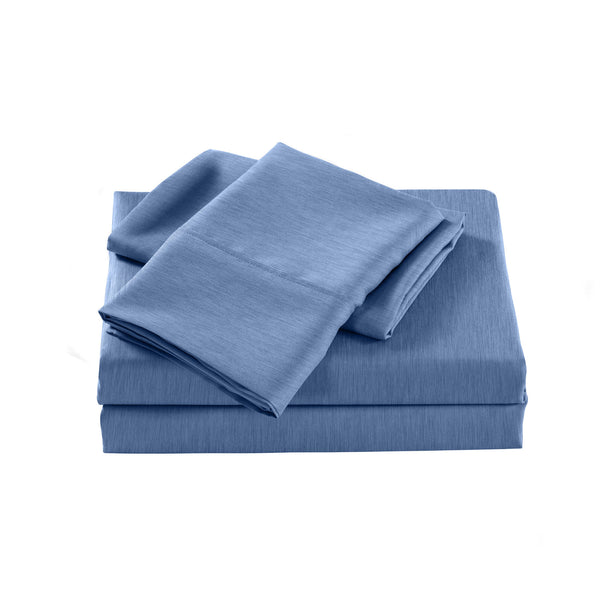 Royal Comfort 2000 Thread Count Bamboo Cooling Sheet Set Ultra Soft Bedding - Double - Denim from Deals499 at Deals499