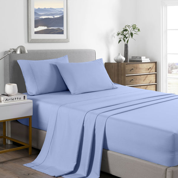 Royal Comfort 2000 Thread Count Bamboo Cooling Sheet Set Ultra Soft Bedding - Double - Light Blue from Deals499 at Deals499